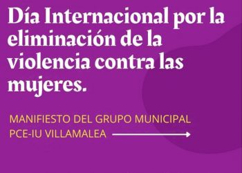 25N Manifiesto del Grupo Municipal PCE-IU Villamalea