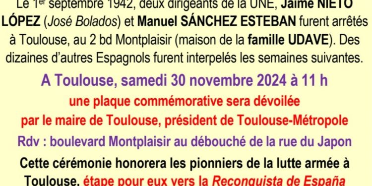 Jaime Nieto, el albaceteño de Madrigueras, será homenajeado en Toulouse por su lucha antifascista