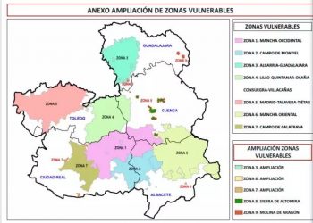Zonas vulnerables de Castilla - La Mancha