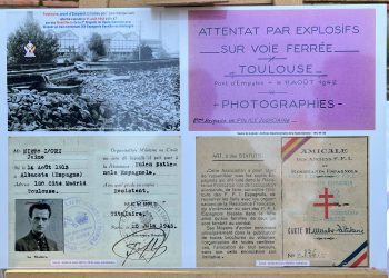 Fotos, Estatutos de l'Union Nationale Espagnole (UNE) y carnet de resistente de Jaime Nieto López del 25 de junio de 1945