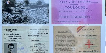 Fotos, Estatutos de l'Union Nationale Espagnole (UNE) y carnet de resistente de Jaime Nieto López del 25 de junio de 1945