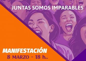 Cartel 8M Albacete. Juntas somos imparables