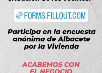 Cartel de encuesta de Albacete por la vivienda