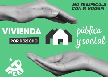 Cartel del PCE de camapaña por la vivienda