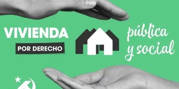 Cartel del PCE de camapaña por la vivienda