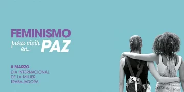 Cartel del PCE para el 8M del 2025 Feminismo para vivir en paz