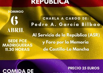 Cartel acto republicano en Madrigueras
