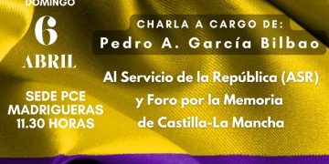 Cartel acto republicano en Madrigueras