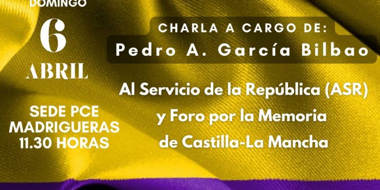 Cartel acto republicano en Madrigueras