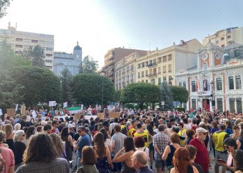 Concentración Paremos el genocidio en la Plaza del Altozano