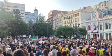 Concentración Paremos el genocidio en la Plaza del Altozano