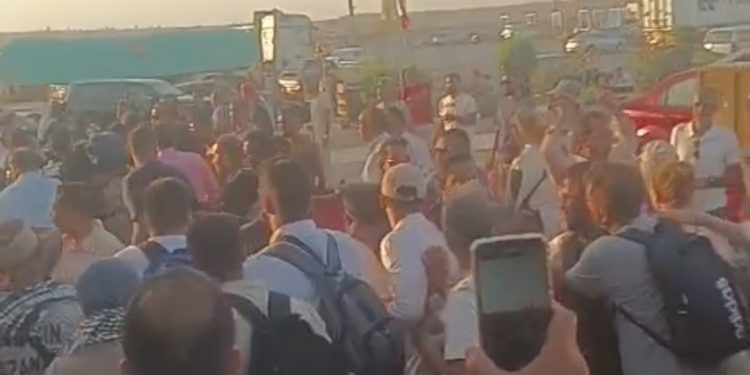 Marcha a Gaza. Foto tomada en Egipto