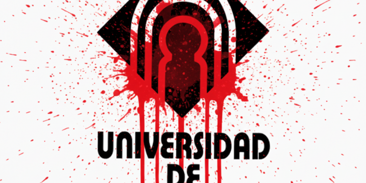 Logo UCLM manchada de sangre
