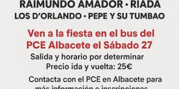 Autobús desde Albacete para la Fiesta del PCE 2025 en Rivas Vaciamadrid