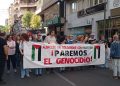 La calle Ancha se llena de manifestantes por el fin del genocidio en Palestina