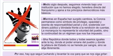 El movimiento republicano denuncia los 50 años de secuestro a la ciudadanía de su derecho a decidir la forma de Estado