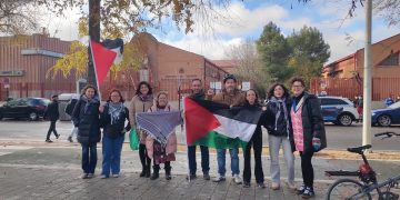 El IES Don Bosco acoge la última protesta docente por Palestina