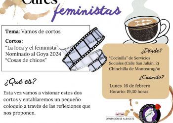 Cine y reflexión feminista en una nueva sesión de “Cafés feministas” en Chinchilla esta tarde