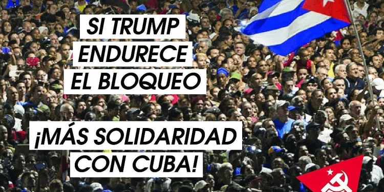 El PCE exige el fin del bloqueo a Cuba y llama a la movilización en defensa de su soberanía