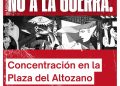 26 de marzo: «No a la guerra» en la Plaza del Altozano