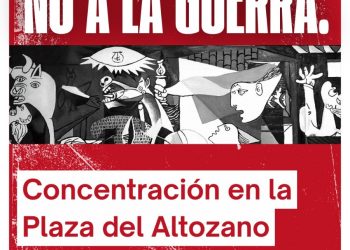 26 de marzo: «No a la guerra» en la Plaza del Altozano