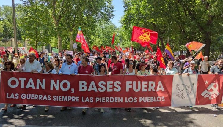 Movilización del PCE contra la OTAN y la militarización | Fuente: PCE