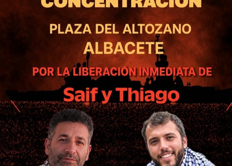 Albacete con Palestina convoca una protesta en el Altozano por la liberación de Saif y Thiago