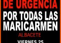 Convocada una concentración de urgencia esta tarde en Albacete tras el desahucio de Maricarmen